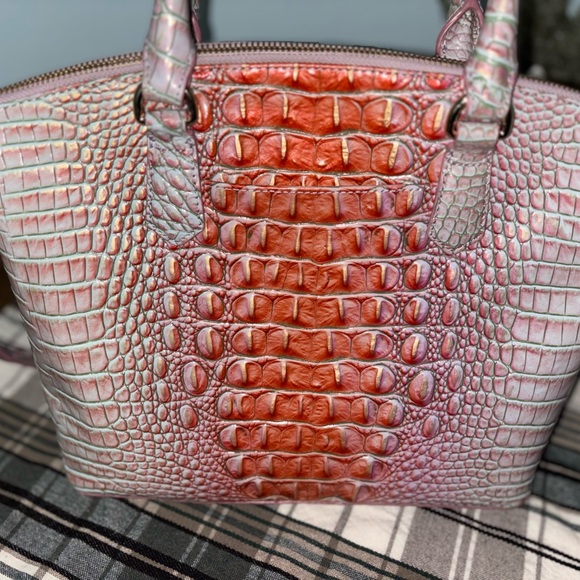 Brahmin Dutchbury Satchel Purse, Daisy Wristlet & Addy Wallet. - Picture 4 of 12